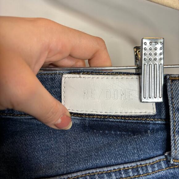 Re/Done 90s High Rise Ankle Crop Jean in Dark Stone - Picture 9 of 9